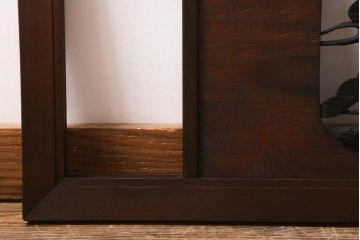 アンティーク建具　和製アンティーク　昭和中期　松に鷹　迫力ある彫りが見事な彫刻欄間(明かり取り、明り取り、建具)(R-041199)