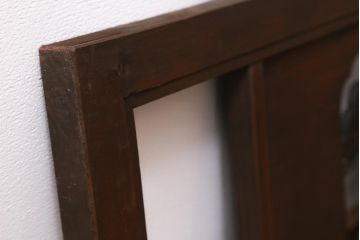 アンティーク建具　和製アンティーク　昭和中期　松に鷹　迫力ある彫りが見事な彫刻欄間(明かり取り、明り取り、建具)(R-041199)