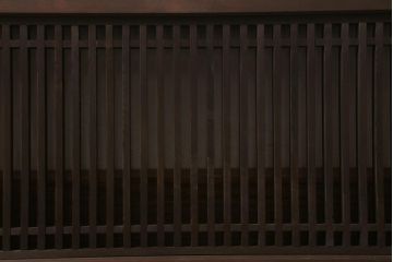アンティーク建具　和製アンティーク　昭和中期　細い桟が上品な和の空間を演出する筬欄間(オサランマ、明り取り、建具)(R-041200)