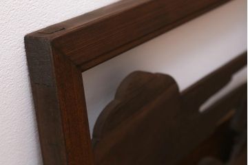 アンティーク建具　和製アンティーク　富士・松　優美なシルエットの彫刻欄間(明かり取り、明り取り、建具)(R-041201)