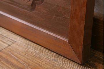 アンティーク建具　和製アンティーク　昭和中期　近江八景の図が見事な欄間(明かり取り、明り取り)(R-041204)