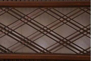 レトロ建具　三重菱　麻の葉　組子がおしゃれな和モダンな欄間(明かり取り、明り取り)(R-041209)