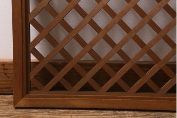 ヴィンテージ建具　昭和後期　和モダンなお部屋づくりにおすすめな欄間(明かり取り、明り取り、ビンテージ)(R-041210)