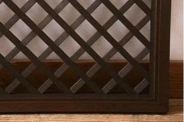 ヴィンテージ建具　昭和後期　和モダンなお部屋づくりにおすすめな欄間(明かり取り、明り取り、ビンテージ)(R-041212)