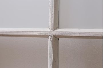 アンティーク建具　昭和中期　すりガラス入り　ホワイトペイントが爽やかなガラス戸4枚セット(引き戸、窓)(R-041213)