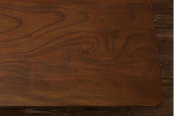 アンティーク家具　激レア!　天板に一枚板を贅沢に使用した総ケヤキ材製の特大角ちゃぶ台(座卓、ローテーブル)(R-041214)