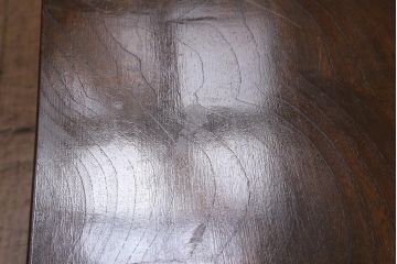 アンティーク家具　激レア!　天板に一枚板を贅沢に使用した総ケヤキ材製の特大角ちゃぶ台(座卓、ローテーブル)(R-041214)