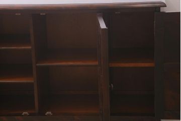 中古　北海道民芸家具　#138　シックな空間づくりにおすすめなサイドボード(サイドキャビネット、収納棚、戸棚)(R-041215)