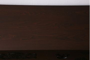 中古　伝統工芸　岩谷堂箪笥　天板リメイク・厚手栗無垢材　重厚かつ上品な佇まいのローチェスト(テレビボード、ローボード、引き出し)(R-041216)