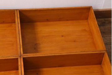 アンティーク雑貨　大正昭和初期　順慶塗が美しい木製ばんじゅう5個セット(番重、木箱)(R-041218)