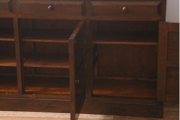 当店リメイク家具　松本民芸家具　洗練された雰囲気漂うリビングボード(収納棚、テレビ台、サイドボード)(R-041219)