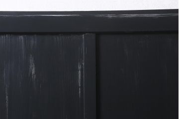 アンティーク建具　大正期　結霜・すりガラス入り　ノスタルジックな雰囲気が漂うペイントガラス戸1枚(引き戸)(R-041221)