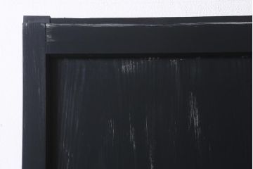 アンティーク建具　大正期　結霜・すりガラス入り　ノスタルジックな雰囲気が漂うペイントガラス戸1枚(引き戸)(R-041221)