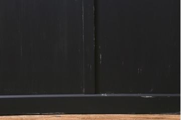 アンティーク建具　大正期　結霜・すりガラス入り　ノスタルジックな雰囲気が漂うペイントガラス戸1枚(引き戸)(R-041221)