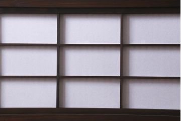 アンティーク建具　古建具リメイク　裏障子付き　格子戸をリメイクしたパーテーション(衝立、つい立て、仕切り)(R-041222)