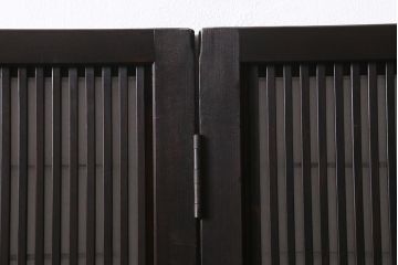 アンティーク建具　古建具リメイク　裏障子付き　格子戸をリメイクしたパーテーション(衝立、つい立て、仕切り)(R-041222)