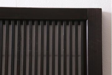 アンティーク建具　古建具リメイク　裏障子付き　格子戸をリメイクしたパーテーション(衝立、つい立て、仕切り)(R-041222)