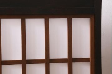 中古　松本民芸家具　和の風情が漂う障子付き衝立(つい立て、パーテーション)(R-041224)