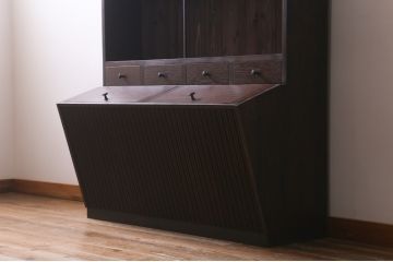 カタログ掲載品　ラフジュ工房オリジナル　見せる収納も隠す収納も同時にできるおしゃれな収納棚(オープンラック、飾り棚、本棚)(R-041226)