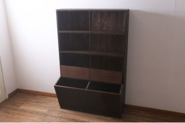 カタログ掲載品　ラフジュ工房オリジナル　見せる収納も隠す収納も同時にできるおしゃれな収納棚(オープンラック、飾り棚、本棚)(R-041226)