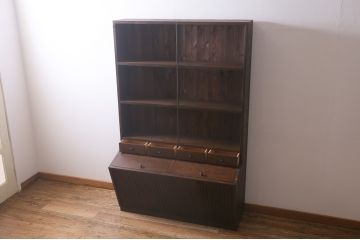 カタログ掲載品　ラフジュ工房オリジナル　見せる収納も隠す収納も同時にできるおしゃれな収納棚(オープンラック、飾り棚、本棚)(R-041226)