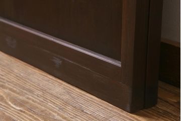 アンティーク建具　和製アンティーク　昭和初期　結霜ガラス　細かな格子が目を引く万本格子戸2枚セット(引き戸、建具)(R-041227)