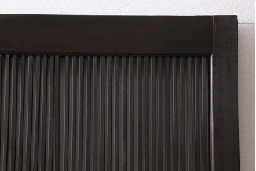アンティーク建具　和製アンティーク　昭和初期　結霜ガラス　細かな格子が目を引く万本格子戸2枚セット(引き戸、建具)(R-041227)