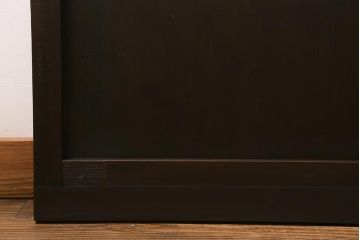 アンティーク建具　和製アンティーク　昭和初期　結霜ガラス　細かな格子が目を引く万本格子戸2枚セット(引き戸、建具)(R-041227)