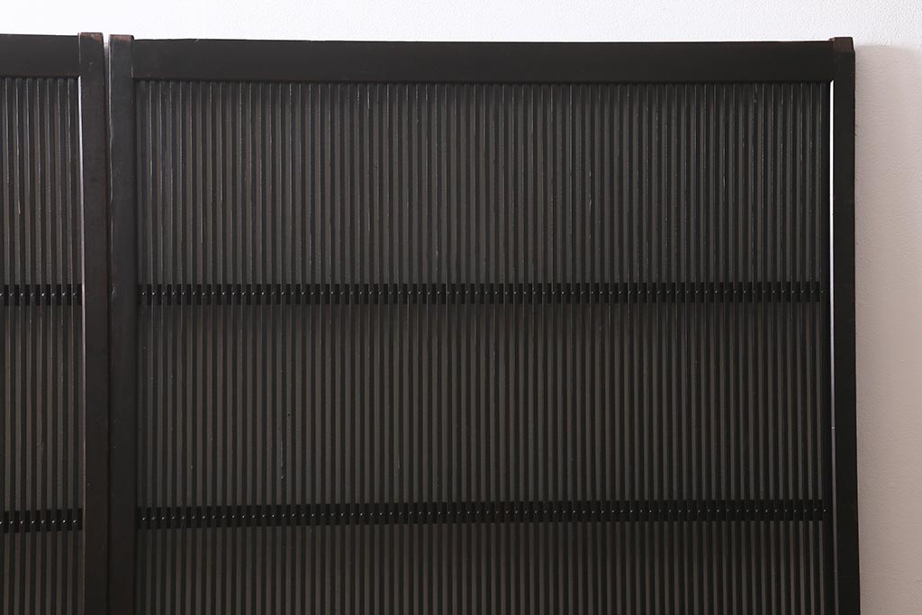 アンティーク建具　和製アンティーク　明治大正期　和の空間を高める万本格子戸2枚セット　(R-041228)