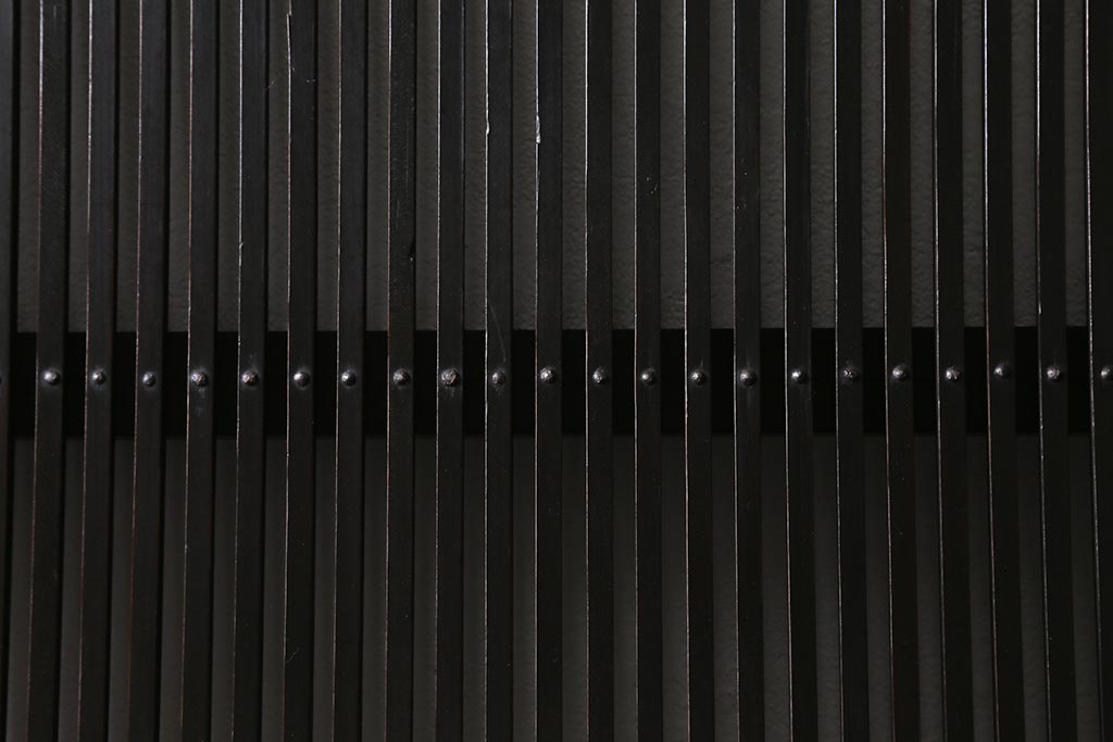 アンティーク建具　和製アンティーク　明治大正期　和の空間を高める万本格子戸2枚セット　(R-041228)