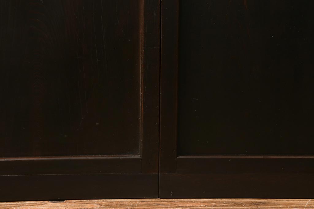 アンティーク建具　和製アンティーク　明治大正期　和の空間を高める万本格子戸2枚セット　(R-041228)