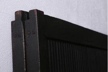 アンティーク建具　和製アンティーク　明治大正期　和の空間を高める万本格子戸2枚セット　(R-041228)