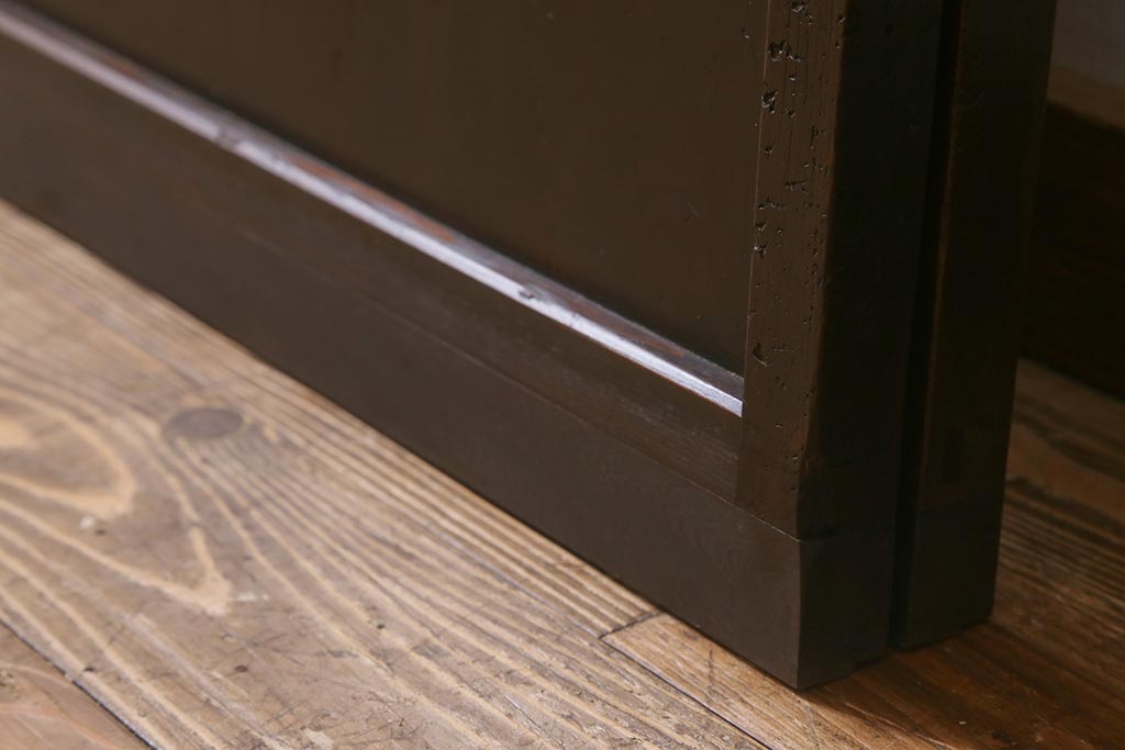 アンティーク建具　和製アンティーク　明治大正期　和の空間を高める万本格子戸2枚セット　(R-041228)