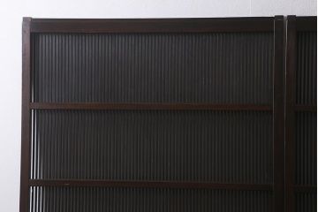 アンティーク建具　和製アンティーク　明治大正期　和の空間を高める万本格子戸2枚セット　(R-041228)