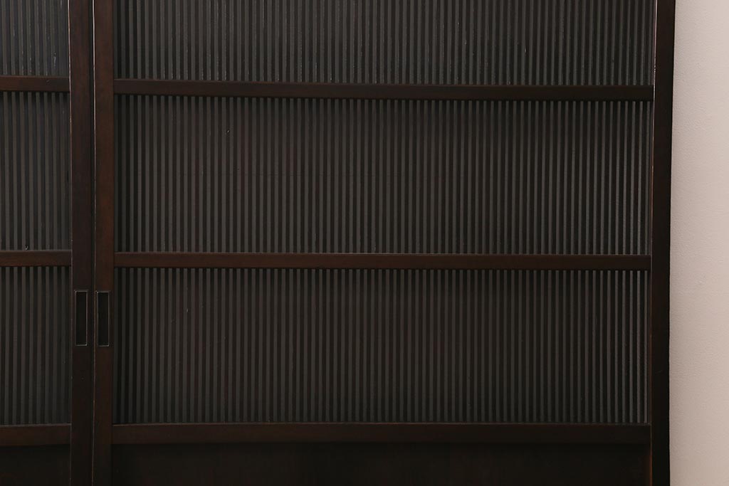 アンティーク建具　和製アンティーク　明治大正期　和の空間を高める万本格子戸2枚セット　(R-041228)