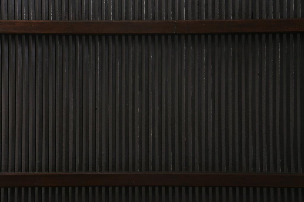 アンティーク建具　和製アンティーク　明治大正期　和の空間を高める万本格子戸2枚セット　(R-041228)