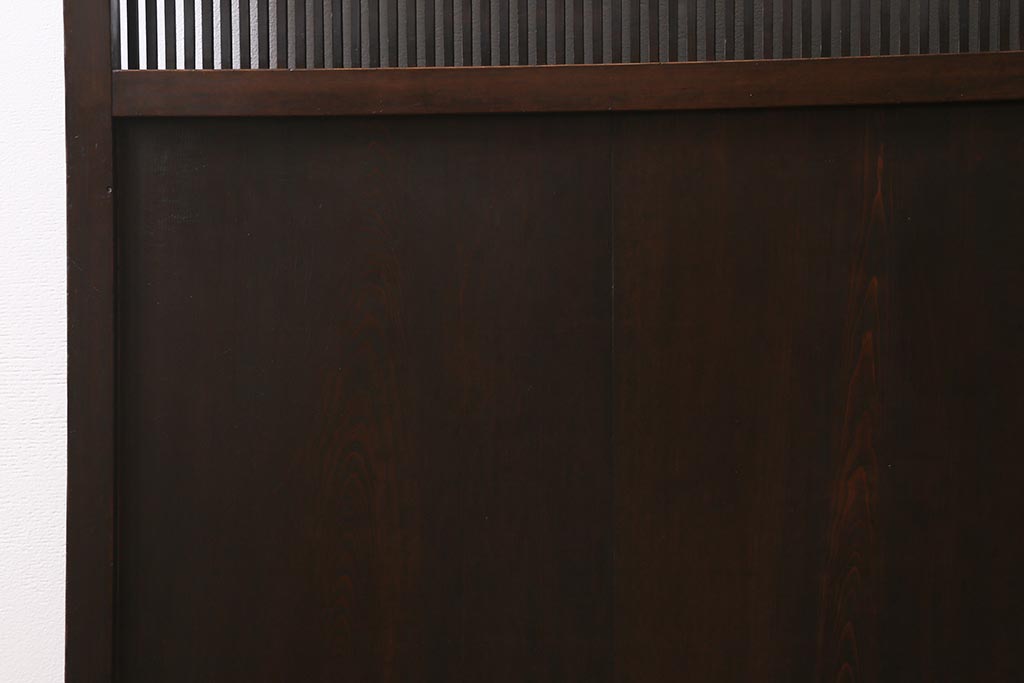 アンティーク建具　和製アンティーク　明治大正期　和の空間を高める万本格子戸2枚セット　(R-041228)