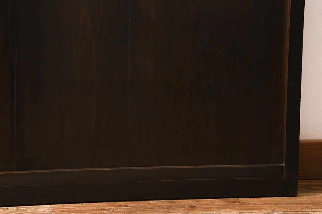 アンティーク建具　和製アンティーク　明治大正期　和の空間を高める万本格子戸2枚セット　(R-041228)