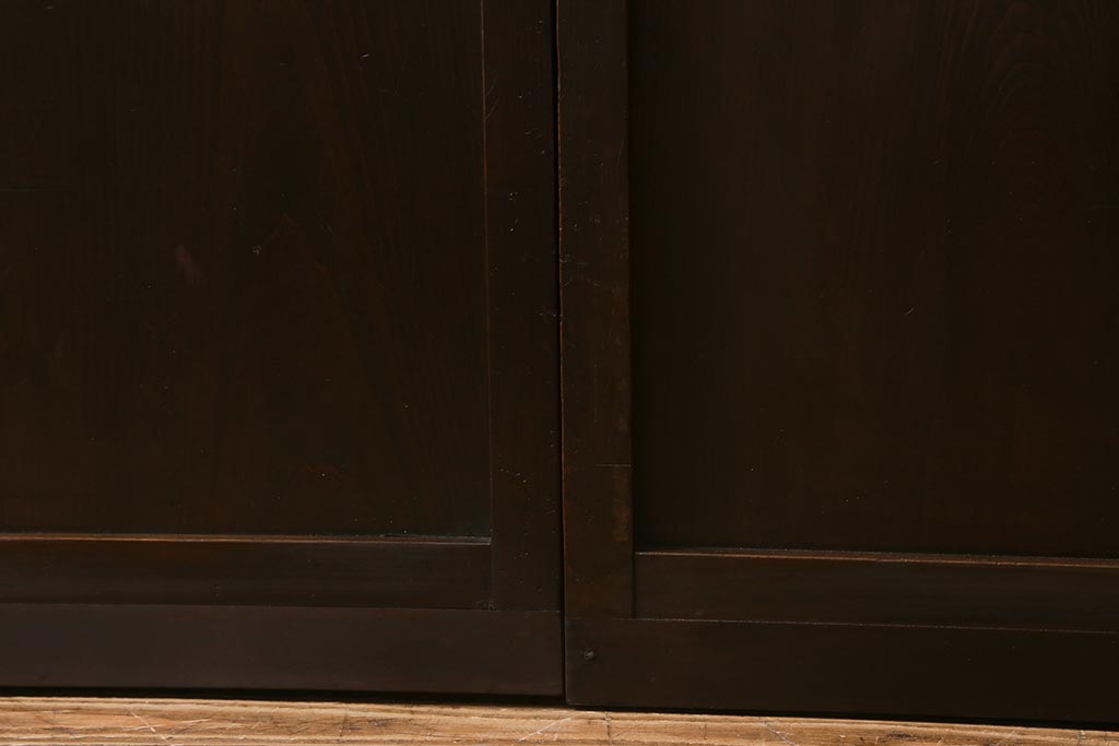 アンティーク建具　和製アンティーク　明治大正期　和の空間を高める万本格子戸2枚セット　(R-041228)