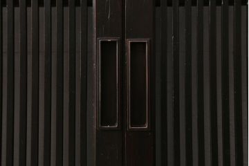 アンティーク建具　和製アンティーク　明治大正期　和の空間を高める万本格子戸2枚セット(引き戸、建具)(R-041228)