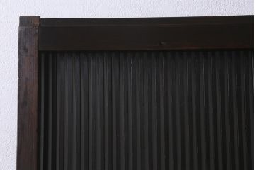 アンティーク建具　和製アンティーク　明治大正期　和の空間を高める万本格子戸2枚セット(引き戸、建具)(R-041228)