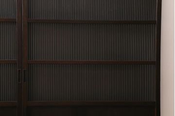 アンティーク建具　和製アンティーク　明治大正期　和の空間を高める万本格子戸2枚セット(引き戸、建具)(R-041228)