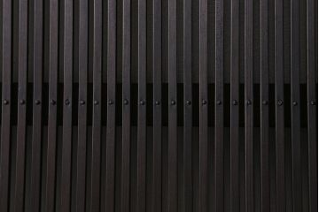 アンティーク建具　和製アンティーク　当店オリジナルガラス　昭和初期　整然と並ぶ格子が繊細な万本格子戸2枚セット(引き戸、建具)(R-041229)