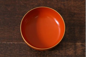 アンティーク雑貨　大正昭和初期　箱付き　輪島塗　極上本堅地お膳・お椀セット(木製漆器)(R-041233)