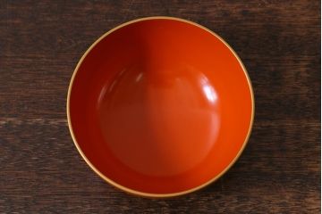 アンティーク雑貨　大正昭和初期　箱付き　輪島塗　極上本堅地お膳・お椀セット(木製漆器)(R-041234)