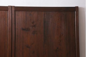 アンティーク建具　和製アンティーク　昭和初期　存在感のある佇まいが魅力の板戸2枚セット(建具、引き戸)(R-041238)