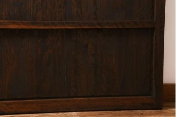 アンティーク建具　和製アンティーク　昭和初期　存在感のある佇まいが魅力の板戸2枚セット(建具、引き戸)(R-041238)