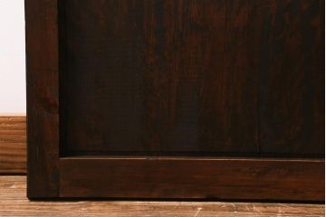 アンティーク建具　和製アンティーク　昭和初期　存在感のある佇まいが魅力の板戸2枚セット(建具、引き戸)(R-041238)