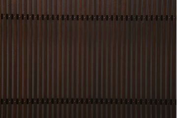 アンティーク建具　昭和中期　上手物　竹の装飾が目を引く風情漂う格子戸4枚セット(引き戸)(R-041240)