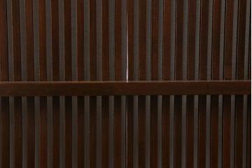 アンティーク建具　昭和中期　上手物　竹の装飾が目を引く風情漂う格子戸4枚セット(引き戸)(R-041240)